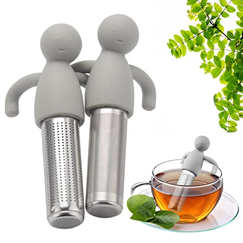 Tea Infuser, 2 Stück Teesieb für Losen Tee, 304 Edelstahl Teefilter Mit Griffen, Feinmaschiges Sieb für Tasse, Rose, Kaffee, Gewürze
