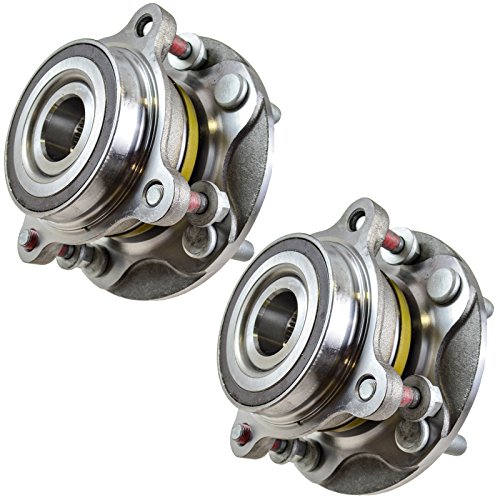 Image of TRQ Front Left and Right Wheel Bearing and Hub Assembly 2 Piece Set 4WD Compatible with 2007-2021 Toyota Tundra 4X4 2008-2022 Sequoia 4WD