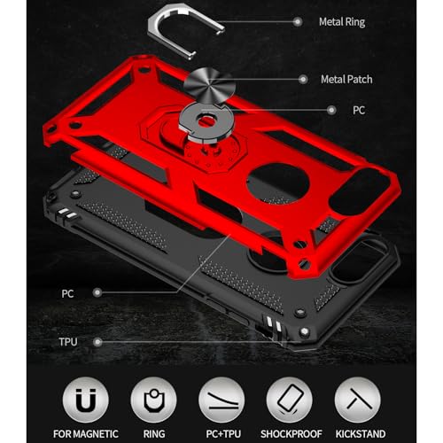Coque iPhone 7 Plus antichoc rouge robuste étui de protection rigide 8 Plus - 5