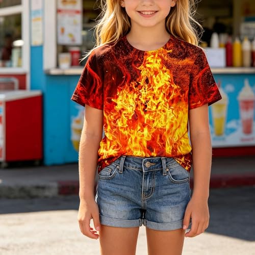 Image of LAIDIPAS Boys Girls 3D Graphic T-Shirt Short Sleeve Tops Tees 6-16 Years