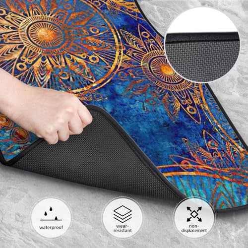 Alfombrillas de coche mandala solucionan suciedad del suelo instalando 4 piezas 3