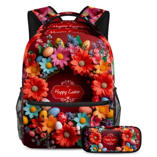 Sac à dos avec trousse à crayons pour adolescents, idéal pour l'école et sorties