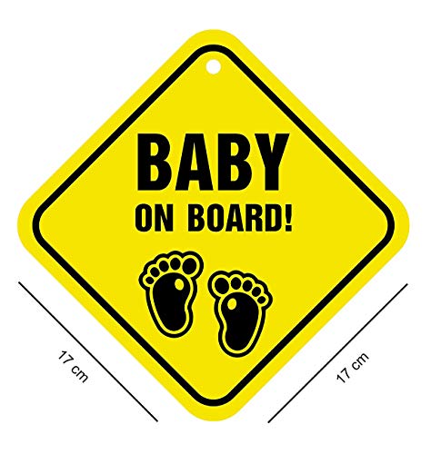 Image of Billy Bum Baby On Board Background Baby Journey Windows Sticker (Foot Print)