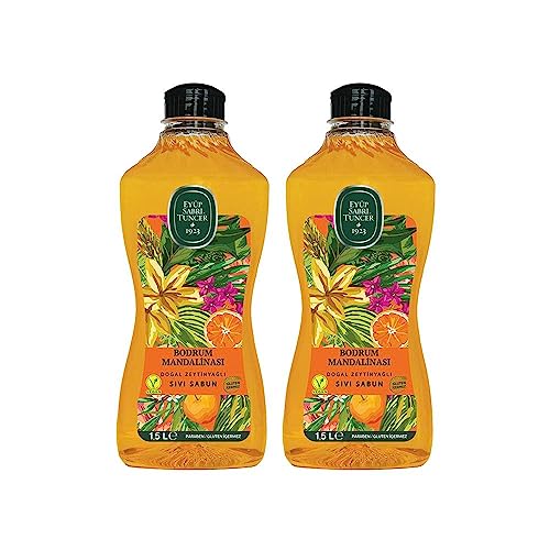 Sıvı Sabun, Eyüp Sabri Tuncer Bodrum Mandalinası Doğal Zeytinyağlı, 1500 ML x 2