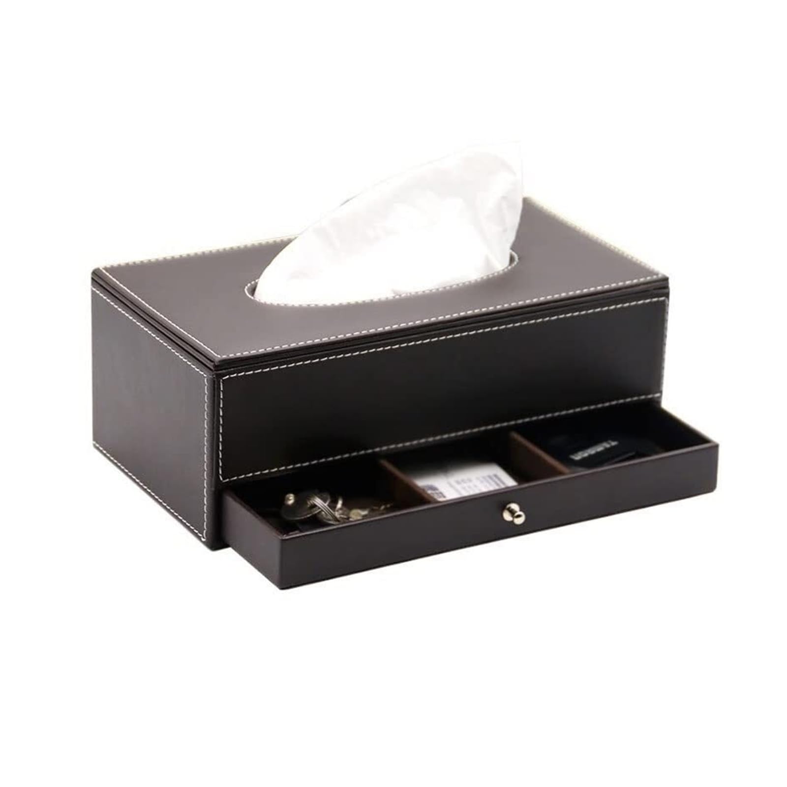 Tissue Dispenser Box Tissue Box Holder Creative Desktop Drawer Storage Multifunctional Apartment Must Haves(Bruin)
