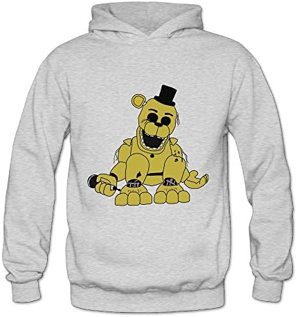 MSKOOK Women's Five Nights At Freddy Hooded Sweatshirt Ash