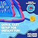 Sunny & Fun Ultra Climber Inflatable Water Slide Park – Heavy-Duty for Outdoor Fun - Climbing Wall, Two Slides & Splash Pool – Easy to Set Up & Inflate with Included Air Pump & Carrying Case