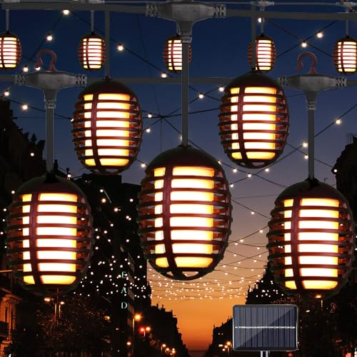 Luces solares para exterior, 30 pies, 15 LED