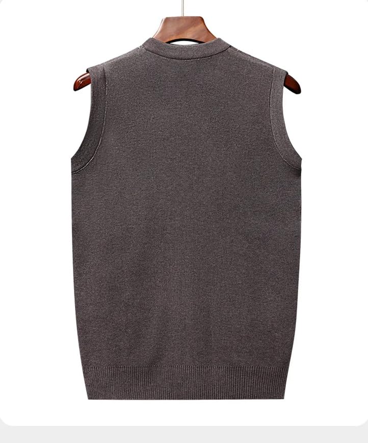 Men's V-Neck Vest Cardigan Casual Knitted Sweater Vest Sleeveless Outer Wear Tops3