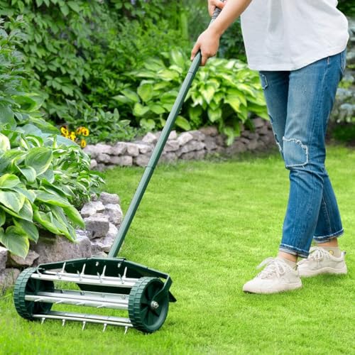 Taylor & Brown Garden Rolling Lawn Aerator, 45cm