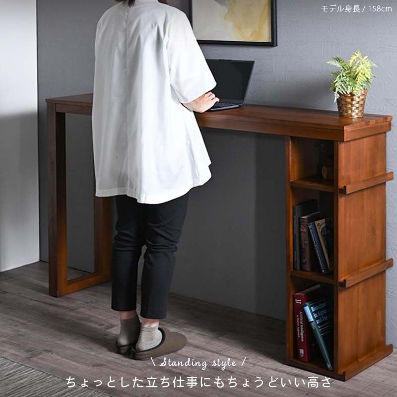 Amazon｜チーク無垢 カウンターテーブル バーカウンター バーテーブル 