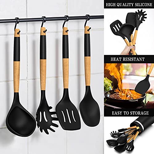 image for 33 PCS Silicone Kitchen Utensils Set, Umite Chef Heat Resistant Cookin
