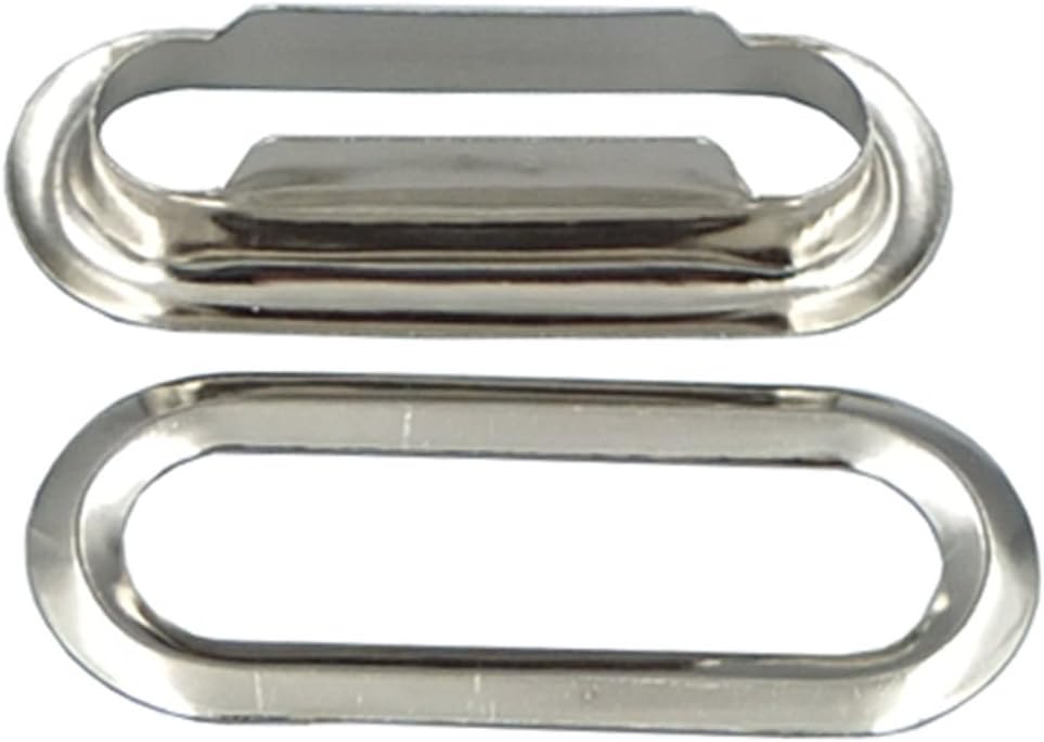 Bluemoona 50 Sets- Metal Oval Shaped Eyelets Grommet 9MM 3/8" X 37MM 1 9/16" with Washers Canvas Self Backing
