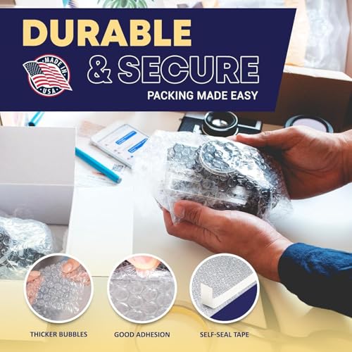Image of Clear Self-Seal Cushioned Bubble Pouches 6x8.5, 650-Pack Protective
