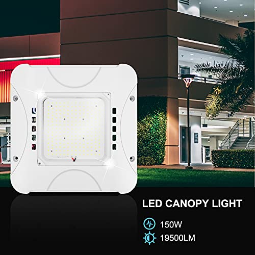 Bbmi 150W Led Canopy Light, 20250Lm 5000K Daylight White, 100-277Vac, Commercial Gas Station, Street, Area & Outdoor Lighting, Led Parking Garage Lights, Dlc-Qualified & Etl-Listed (White). #TOP3