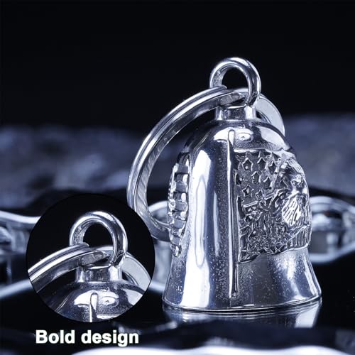 Image of Motorcycle for Bells - Motorcycle Angel Bell for Men Women,Bell Biker Accessory,Guard Riding Safety (Black)
