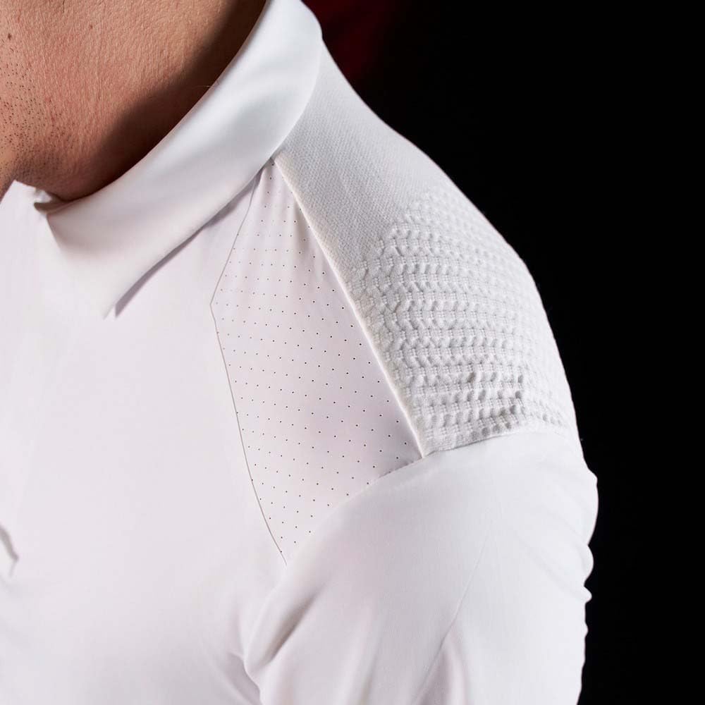 Equestro Competition Ridertech Buttons Short Sleeve Polo M