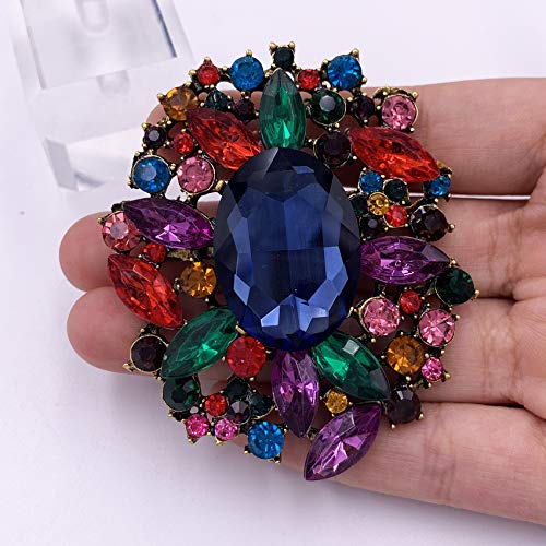 Image of Flower Brooch Pin Costume Jewelry Accessory Gold Tone
