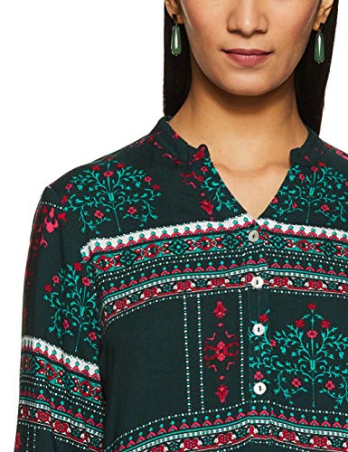 Image of Amazon Brand - Tavasya Women's Rayon Solid Regular Kurti