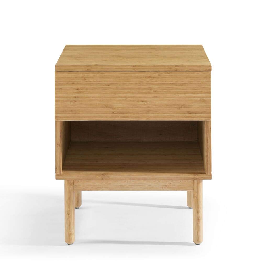 Eco RidgeRia Nightstand, 18 L x 18.6 W x 21.55 H inch, Caramelized