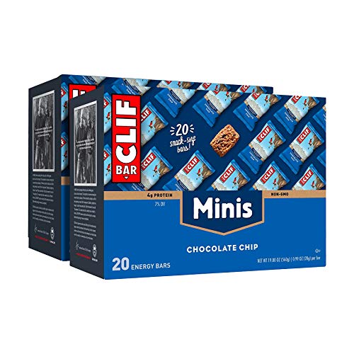 CLIF BAR - Mini Energy Bars - Chocolate Chip - (0.99 Ounce Snack Bars, 40 Count)