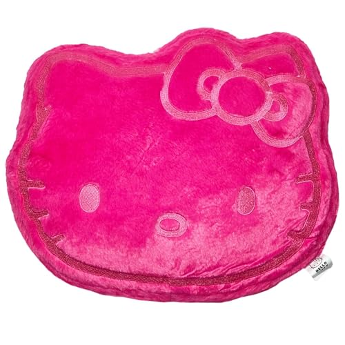 Aymax Hello Kitty 3D Velours Kissen (40 × 33 × 7 cm) – Offizielles Lizenzprodukt – Flauschiges Polyester