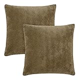 Material - fundas de almohada de pana 100% poliéster con patrón de pequeños puntos. Cada funda de almohada mide 60x60cm. Se vende sin insertos, solo cubiertas.