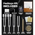 Tuning Forks for Healing Set - 128Hz, 136.1Hz, 256Hz, 384Hz Weighted & Unweighted Tuning Fork Kit with Hockey Puck Activator - Chakra Sound Therapy Instruments for Meditation & Yoga in Pouch - Image 2