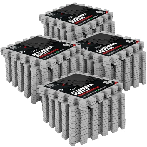 ManiBoom Suelo Gimnasio Acolchado Grueso de Caucho Fácil de Limpiar【30x30x1 cm】- Alfombra Gym Crossfit y Ejercicios en Casa - Esterilla Fitness Puzzle de Goma - Tatami Mat