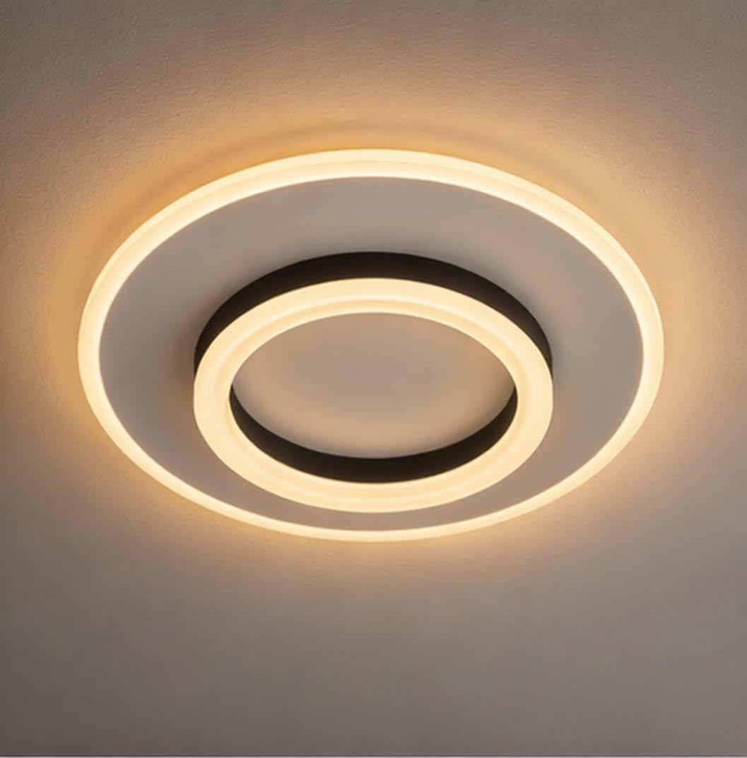 Fiwi 50W Modern LED Ceiling Light 20 Cm Round | 3 Adjustable Color Modes – Warm, Cool & Natural White | Modern Eye-Protection Ceiling Lamp for Home, Bedroom, Living Room & Office (Round-Black)-image-20
