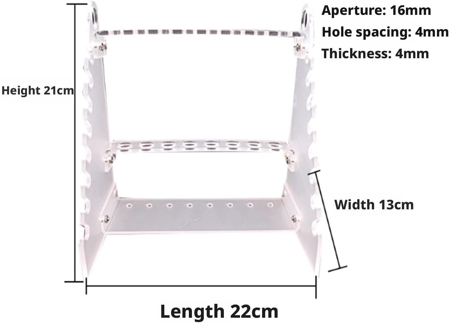 Tube Rack Trapezoidal Acrylic Test Tube Pipette Rack 8 Hole Lab Organizer Science