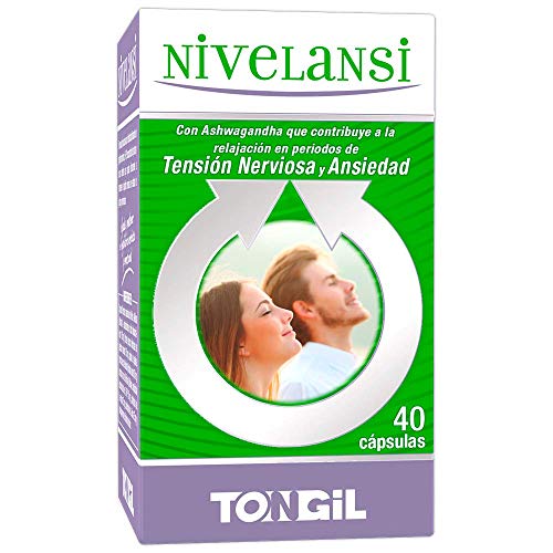 Nivelansi 40 Cápsulas con Rhodiola, Aswagandha, Griffonia, 5HTP, Azafrán, Melisa, Probióticos, Vitamina B6 | Tensión Nerviosa y Ansiedad | Ansiedad Pastillas Naturales TONGIL