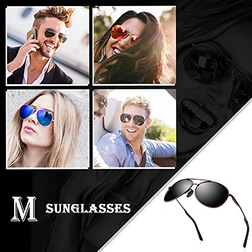 Image of mxnx Aviator Sunglasses for Men Polarized Women UV Protection Lightweight Driving Fishing Sports Unisex glasses MX208