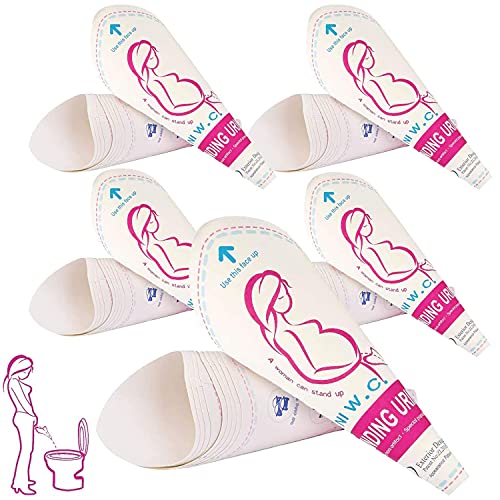 50 PCS Disposable Female Urination Device Pee Funnel for Women Portable Female Urinal Funnel to Standing Pee for Pregnant, Wounded, Travel, Camping, Outdoor Activities, 5 Packs Ã—10 Count(50 Counts)