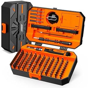 JOREST 115 en 1 Set de Destornilladores de Precisión Magnéticos Profesionales, Kit de Reparación para PC, Computer, iphone, Macbook, PS5, Xbox, Switch, Gafas, DIY, Door Handle, Mesa y Silla