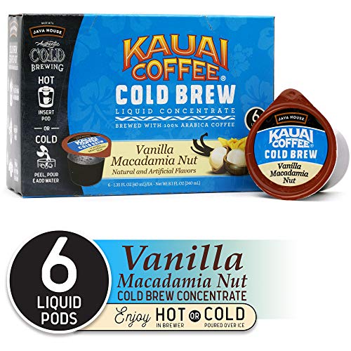 Java House Cold Brew Coffee Concentrate Single Serve Liquid Pods - 1.35 Fluid Ounces Each (Kauai Vanilla Macadamia Nut, 6 Count) - Thumbnail 6