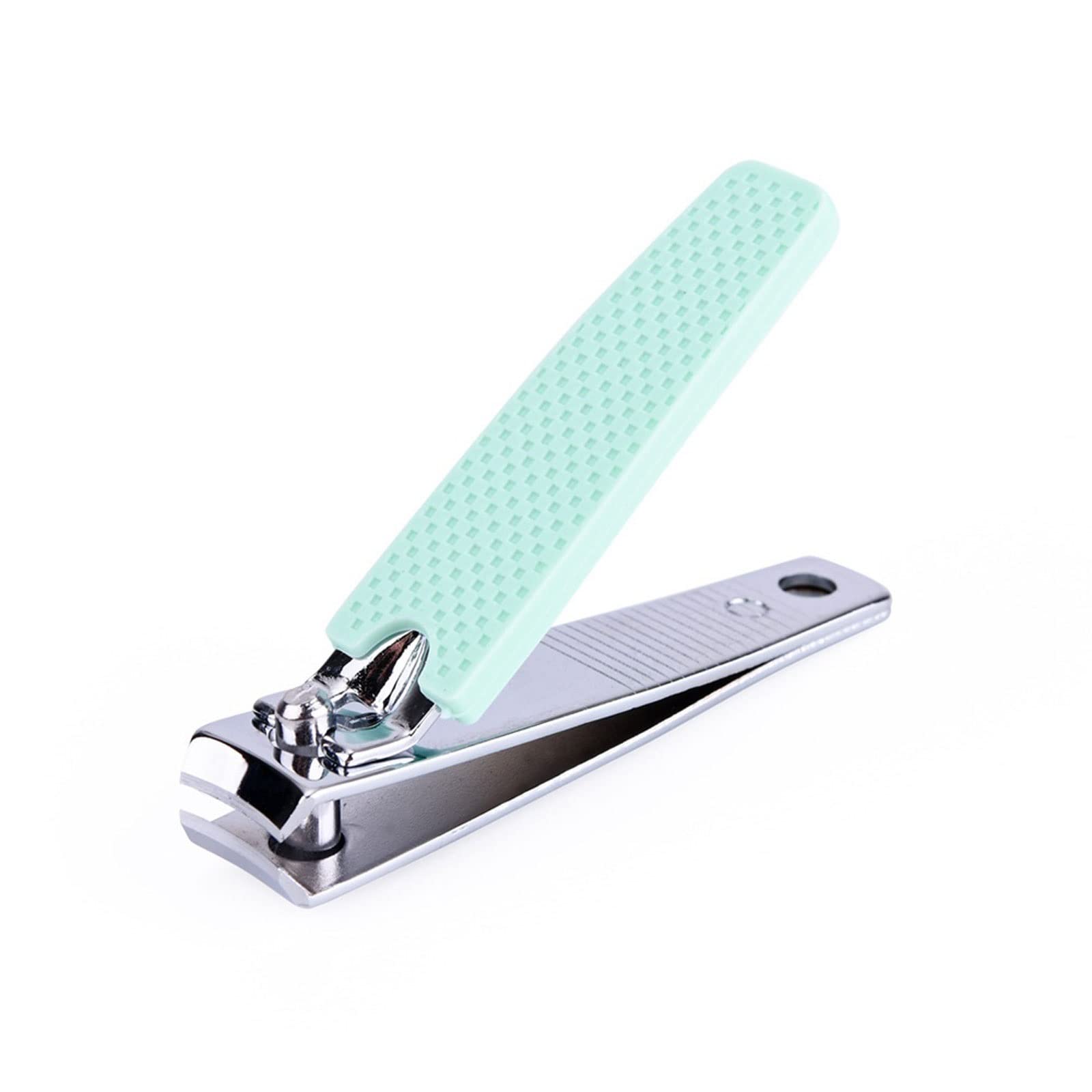 Juego de cortaúñas de 3 piezas con mango de gel de sílice, cortaúñas, cortador de uñas, herramientas de pedicura, kit de manicura profesional (verde)