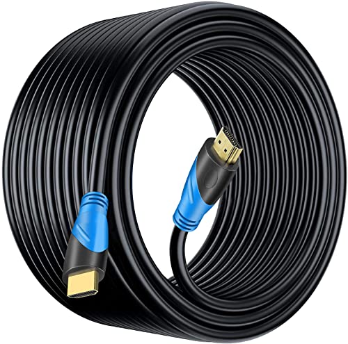 Rommisie Câble HDMI 4K 150ft (HDMI 2.0, 18 Gbit/s) Connecteurs plaqués or ultra haut débit, retour audio Ethernet, compatible avec Xbox, Playstation, ordinateur portable, PS3, PS4, PS9, PC, HDTV