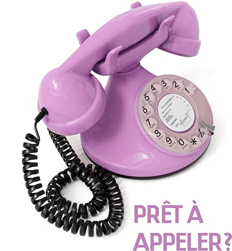 Opis Technology FunkyFon Cable Téléphone à Cadran Rotatif, Rose – vue 6