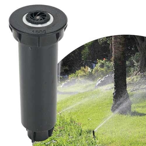 Irrigatore da giardino, sistema irrigatore da giardino, irrigatore quadrato a scomparsa, pratico irrigatore a scomparsa con area regolabile e attacco filettato, portata regolabile tra 2,5 m e 5 m