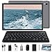 Tablet 10 Pulgadas Oangcc Android Octa Core Tablets,4GB RAM+64GB ROM(TF 128GB),1.8 GHz, Batería 8000mAh | HD IPS Display | Bluetooth 4.1 | Garantía de Dos Años | Tableta con Teclado y Mouse - Gris