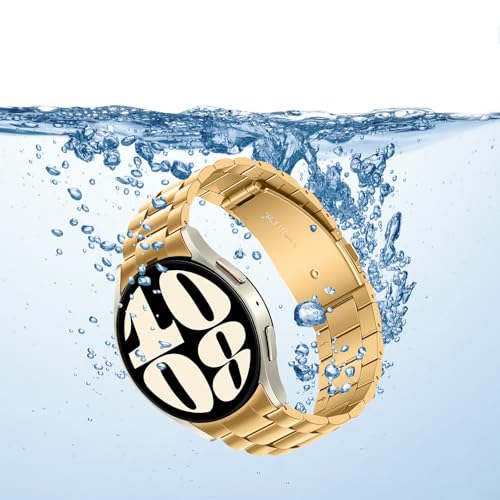 Image of Anlinser No Gap Bands Compatible with Samsung Galaxy Watch Ultra 7 /6 /5 /4 /FE Band 44mm 40mm /Watch 6 Classic Band 47mm 43mm /Watch 5 Pro 45mm /Watch 4 Classic, 20mm 22mm Metal Strap for Women Men