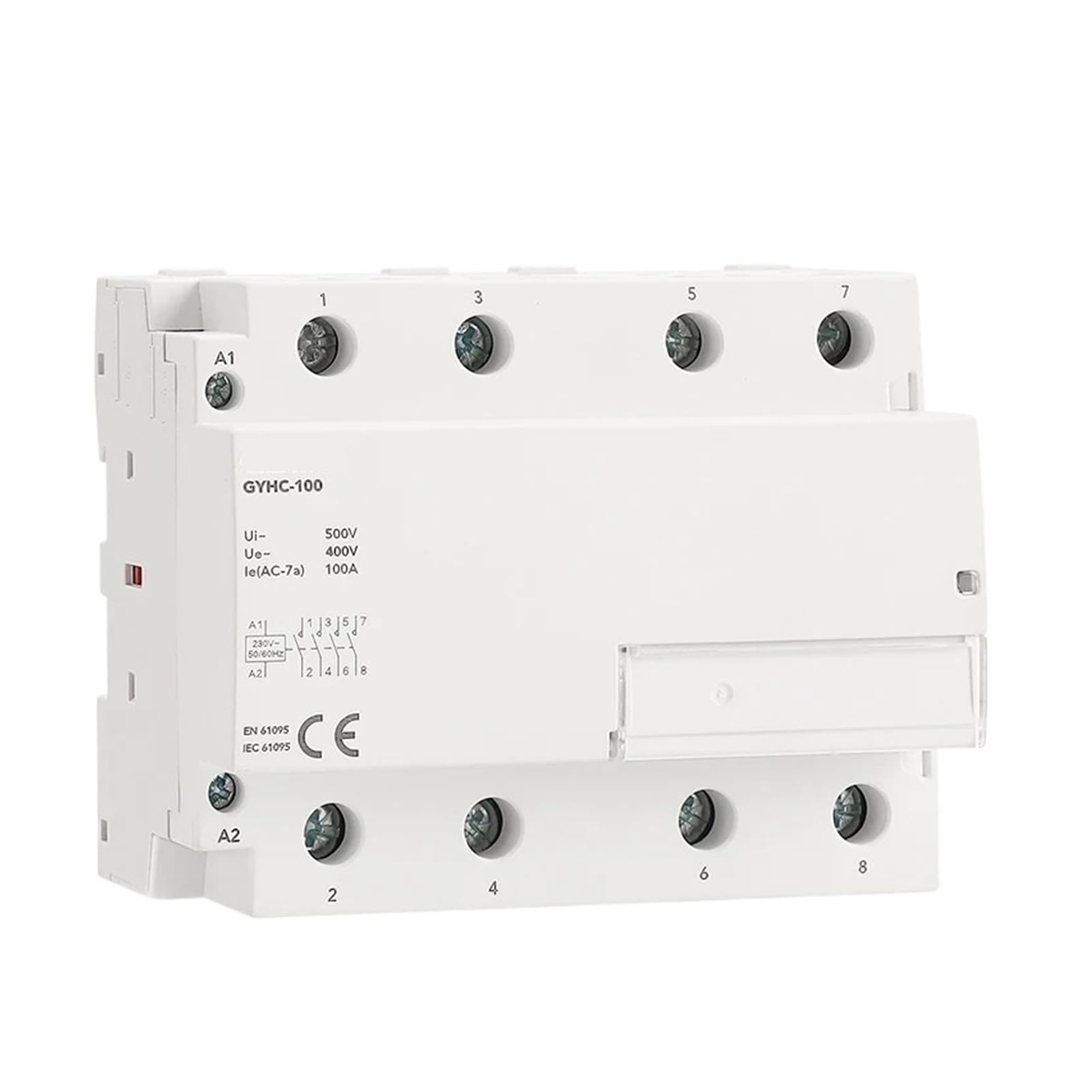 Contacteur modulaire 100A 4P 230V AC avec commande 2NO2NC pour inverseur
