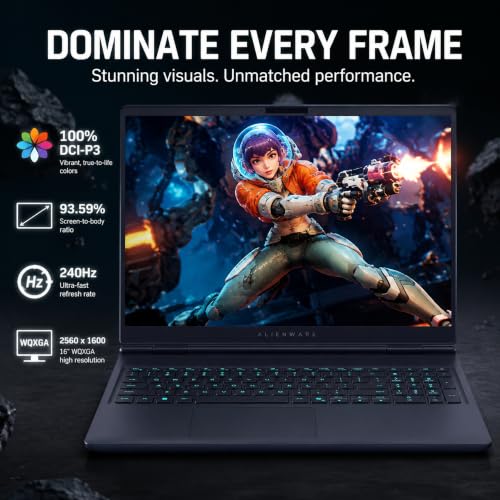 Image of Alienware 16X Aurora Gaming Laptop Intel Ultra 9 275HX RTX 5070 64GB + 4TB