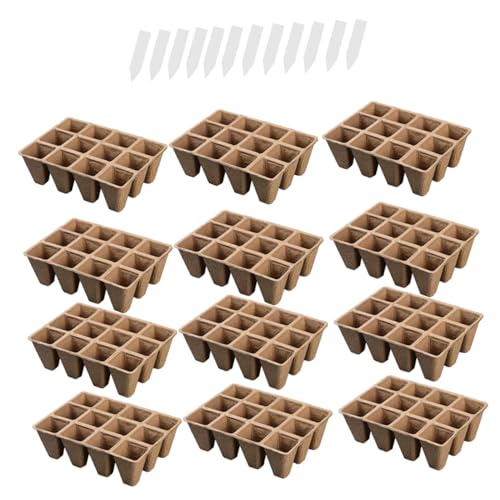 Toddmomy Lot de Pots De Fleurs Biodégradables Pâte à Papier avec Couvercles pour Démarrage des Fleurs Et Culture De Jeunes Pousses