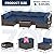 VONZOY Outdoor Patio Furniture Set 7 Pieces Sectional Rattan Sofa Set, PE Rattan Wicker Patio Conversation Set with 6 Seat Cushions and 1 Tempered Glass Table and Furniture Cover, Navy Blue