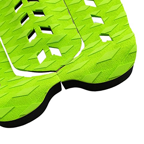 LEIPUPA 3Pcs Surfboard Surf SUP Paddleboard Traction Pad Tail Pad Deck Grips - Green - Thumbnail 5