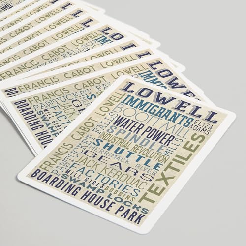 Baraja de cartas Póker Lowell Massachusetts 52 piezas miniatura 5