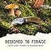 Gather Americana | Mushroom Knife With Brush Foraging Tools Folding Harvesting Supplies For Mushroom Foraging, Picking, Hunting, Bushcraft