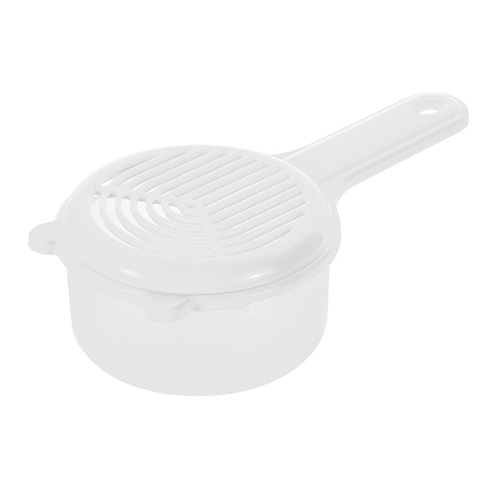 MALSSE Kitchens Strainer Bowl Drain Basket Fruit Vegetable Colander with Handle Fruit Washing Basket Blueberries Washers Easy to Carry